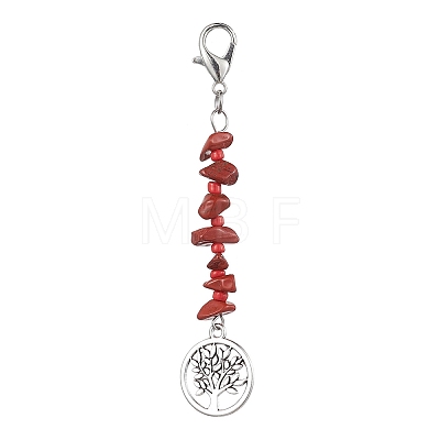 8Pcs Tree of Life Tibetan Style Alloy Pendant Decorations GG-CJA3F0-1