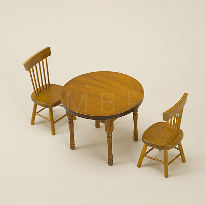 Miniature Wood Table & Chair Set PW-WG15003-01-1