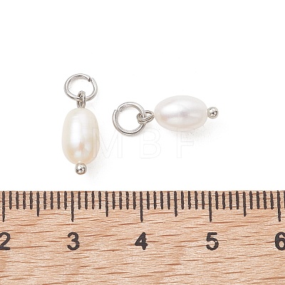 Natural Cultured Freshwater Pearl Pendants PALLOY-JF05443-01-1