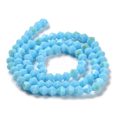 Opaque Solid Color Imitation Jade Glass Beads Strands EGLA-A039-P4mm-L12-1