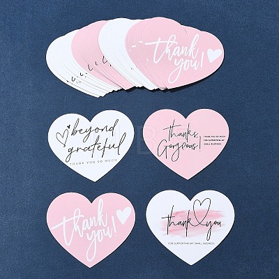 4 Bags 4 Styles Coated Paper Thank You Greeting Card DIY-FS0007-88-1