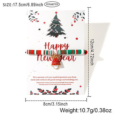 Christmas 304 Stainless Steel Enamel Charm Bracelets AH2991-2-1