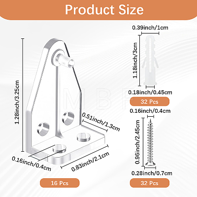 16 Bags Plastic Hook AJEW-CN0008-17-1