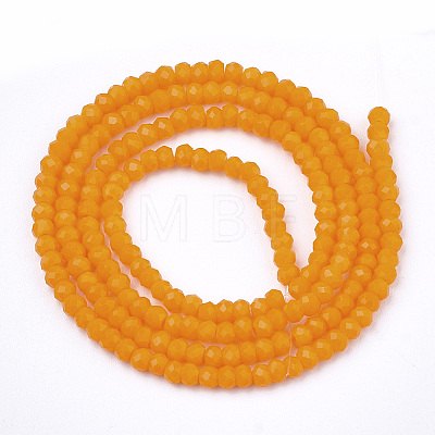 Opaque Solid Color Glass Beads Strands X-GLAA-S178-14A-05-1