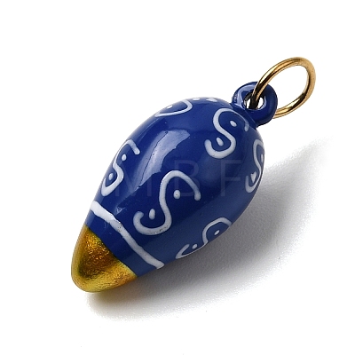 Printing 304 Stainless Steel Pendants STAS-K304-09F-G-1