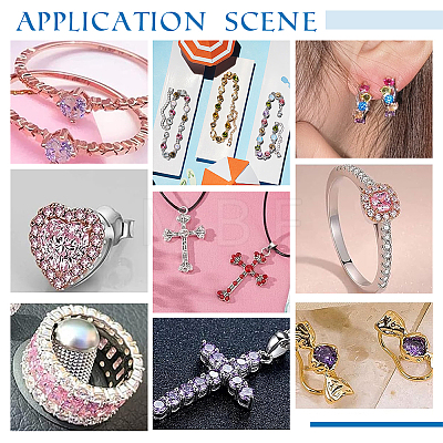 300Pcs 6 Colors Diamond Shape Grade A Cubic Zirconia Cabochons ZIRC-PH0001-43B-06-1