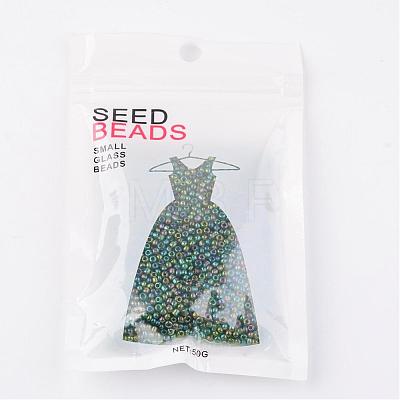 Round Trans. Colors Rainbow Glass Seed Beads X-SEED-A007-2mm-167-1