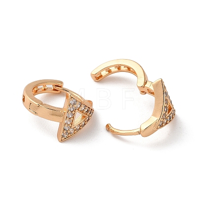 Brass Hoop Earrings with Glass EJEW-K256-92KCG-1