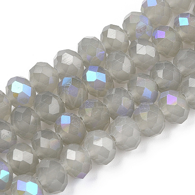 Electroplate Glass Beads Strands X-EGLA-A034-J8mm-L09-1