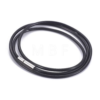 Leather Cord Necklace Making X-MAK-L019-03-1