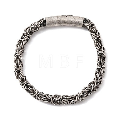 304 Stainless Steel Byzantine Chains Bracelets for Women Men BJEW-C148-05AS-01-1