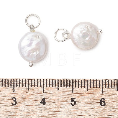 Natural Baroque Keshi Pearl Pendants PALLOY-JF05195-1