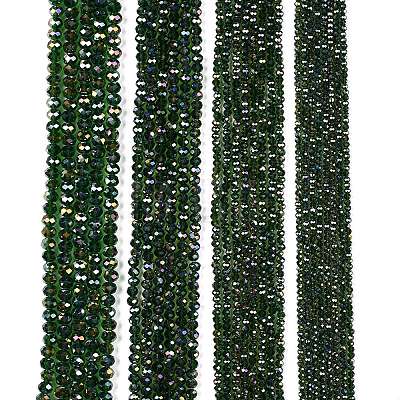 Electroplate Glass Beads Strands EGLA-A044-T8mm-B24-1