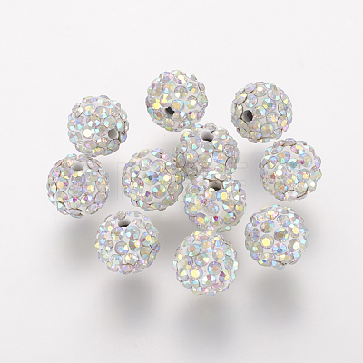 Polymer Clay Rhinestone Beads RB-K050-10mm-C30-1