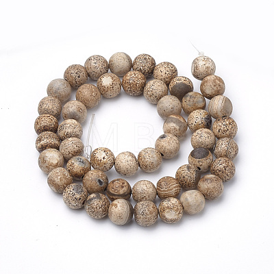 Dyed Natural Agate Beads Strands G-Q462-130D-10mm-1