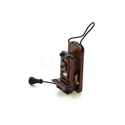 Miniature Wooden Retro Wall Phone MIMO-PW0001-062-1