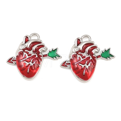 Rack Plating Alloy Enamel Pendants AL-CBA2B10-01P-04-1