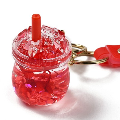 Drinks Bottle Acrylic Pendant Keychain Decoration KEYC-D018-03-1