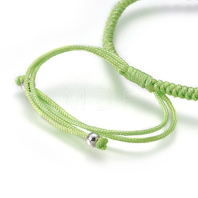 Nylon Cord Braided Bead Bracelets Making BJEW-F360-FP07-1