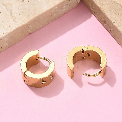 201 Stainless Steel Wide Huggie Hoop Earrings EJEW-D354-13G-1