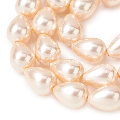 Electroplate Opaque Glass Imitation Pearl Beads Strands EGLA-H113-09B-02-1