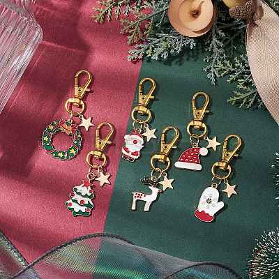 Christmas Alloy Enamel Pendant Decoration KEYC-JKC00908-1