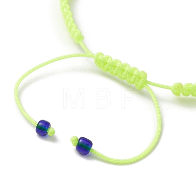 Adjustable Synthetic Dyed Turquoise & Magnesite Braided Bead Bracelets BJEW-JB10603-03-1
