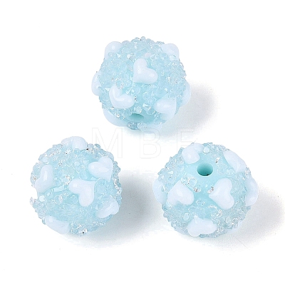 Opaque Acrylic & Transparent Resin Rhinestone Beads SACR-Q005-02A-06-1