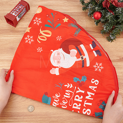 Polyester Christmas Tree Skirt DIY-WH0321-40B-1