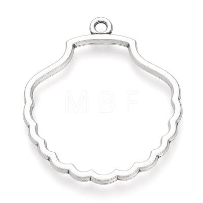 Tibetan Style Alloy Open Back Bezel Pendants TIBE-Q075-32AS-LF-1