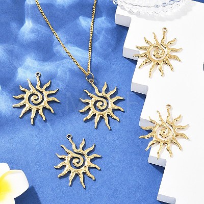 5Pcs 304 Stainless Steel Pendants STAS-YW0003-40-1