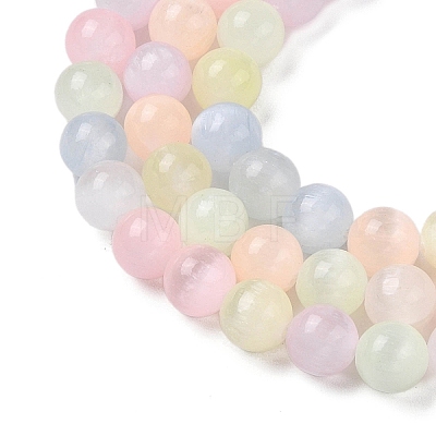 Macaron Color Natural Selenite Beads Strands G-Q162-A01-02A-02-1