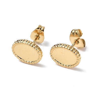 Ion Plating(IP) 304 Stainless Steel Stud Earring Findings X-STAS-F286-10G-1