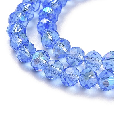 Electroplate Glass Beads Strands EGLA-A034-T8mm-L04-1
