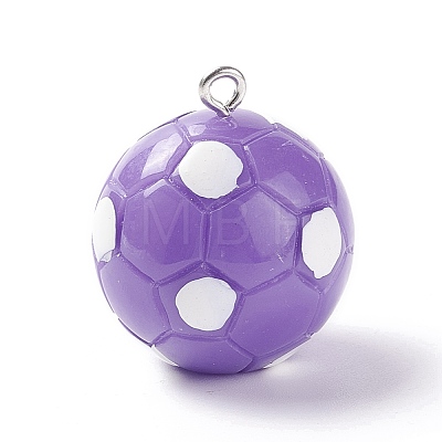 Opaque Resin Pendants LS-RESI-I042-01B-1