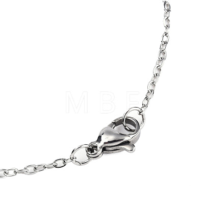 201 Stainless Steel Kitten Pendant Necklaces NJEW-S105-JN588-40-1-1