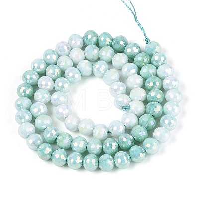Anti-Tarnish Electroplate Glass Beads Strands GLAA-N056-6mm-02-1