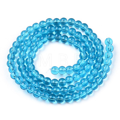 Transparent Glass Beads Strands GLAA-T032-T4mm-06-1