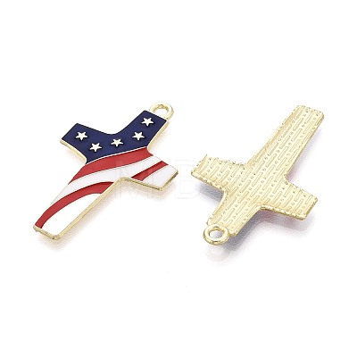 Independence Day Alloy Enamel Pendants ENAM-T021-77A-G-1