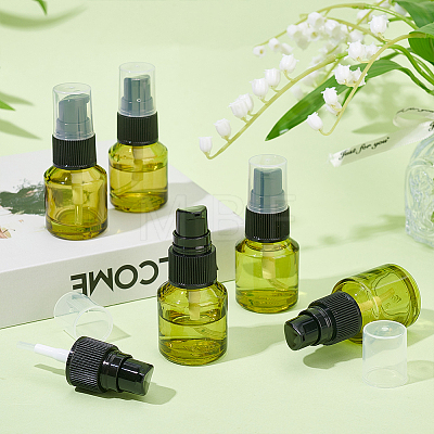 10Pcs Glass & Plastic Travel Emulsion Bottles MRMJ-BC0003-55-1