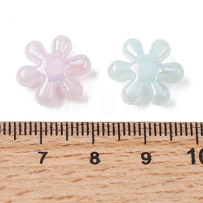 UV Plating Opaque Acrylic Beads OACR-G058-17E-1