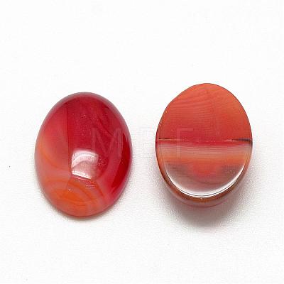 Natural Striped Agate/Banded Agate Cabochons G-R415-13x18-14-1