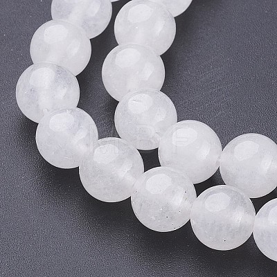 Natural White Jade Beads Strands GSR8mmC138-1