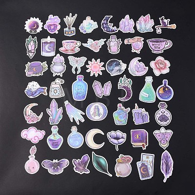 50Pcs Magic Theme PVC Waterproof Stickers Set STIC-C003-10A-1