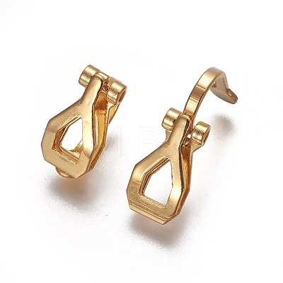 Brass Clip-on Earring Findings KK-F785-01G-1