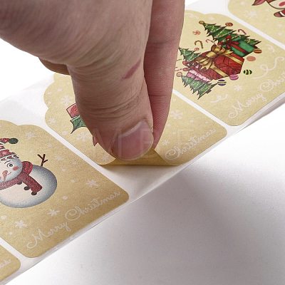 Christmas Themed Polygon Roll Stickers DIY-B045-08-1