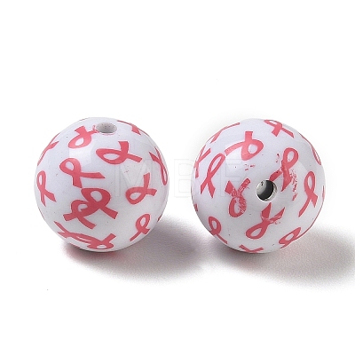 Printed Opaque Acrylic Beads AC-CBA6329-02A-02-1