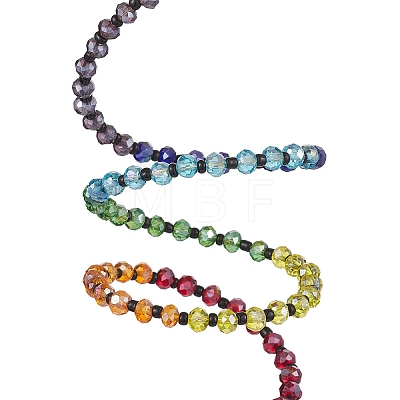 Glass Spiral Pendant Decorations HJEW-TA00269-1