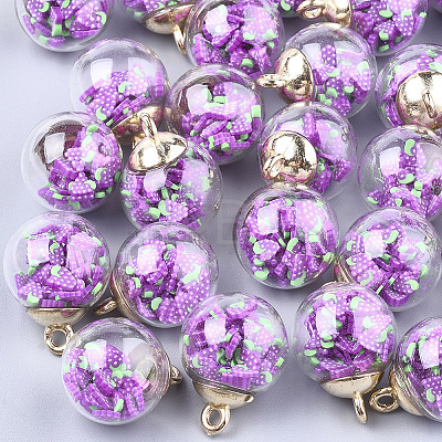 Glass Ball Pendants GLAA-T003-01A-1