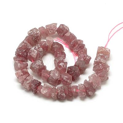 Natural Strawberry Quartz Beads Strands G-R427-07-1